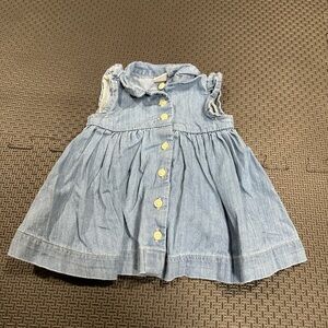 3/24$ GAP baby denim dress with buttons size 0-3 months